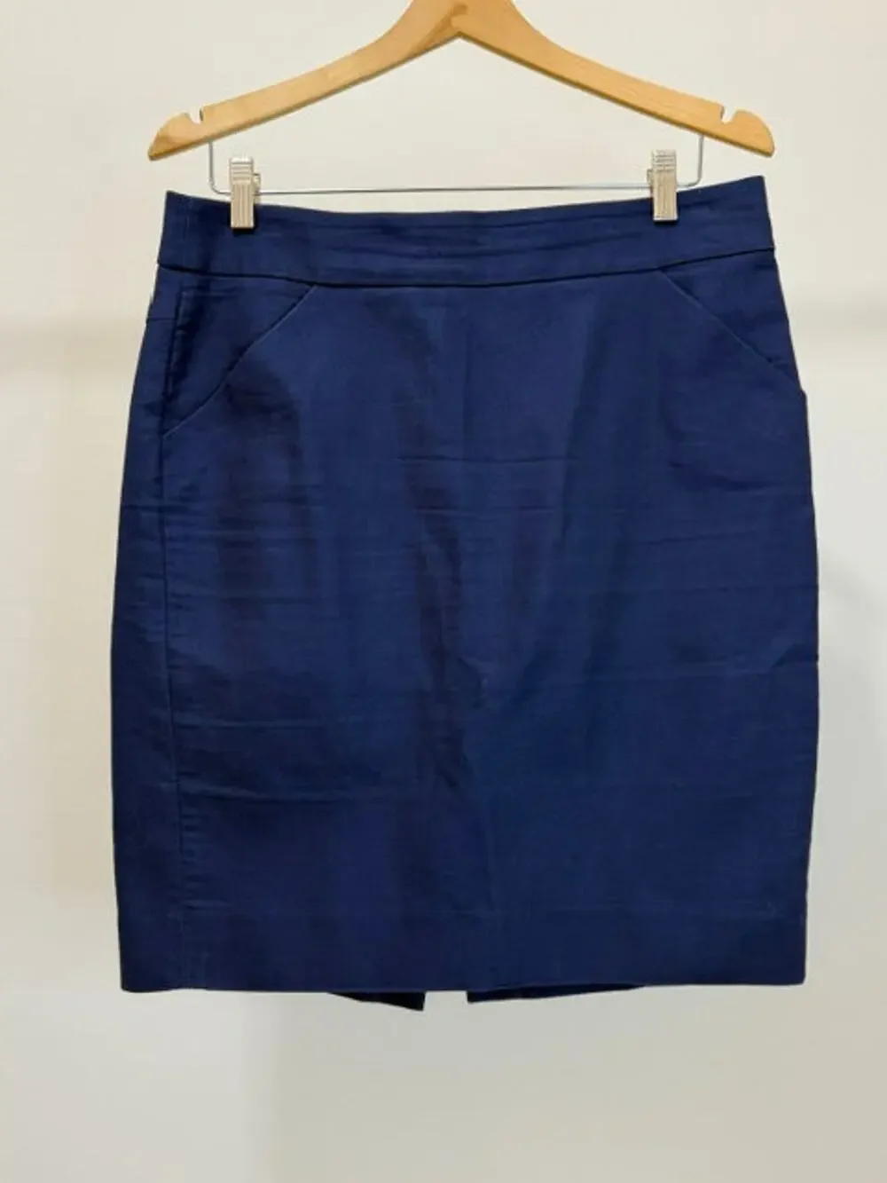 J.Crew “The Pencil Skirt” 100% Cotton – Navy – Sz10